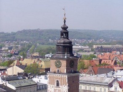 Old Town Hall tower and Piłsudski Hill