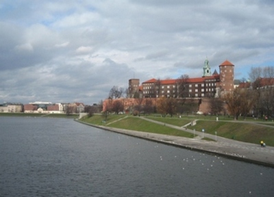 Wawel royal castel and Vistula river