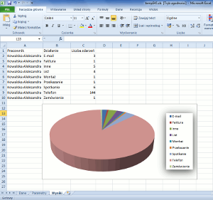 System Berberis ERP CRM BPM - raport w MS Excel