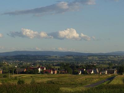 Widok na pasma Beskidów