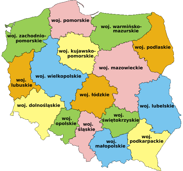 Mapa Polski